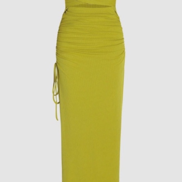 Elegant Lime Green Midi Cider Dress Size XL. - Picture 4 of 15